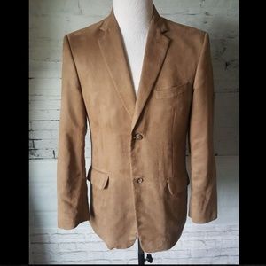 Claiborne Brown Faux Suede Men's  Coat Size Small
